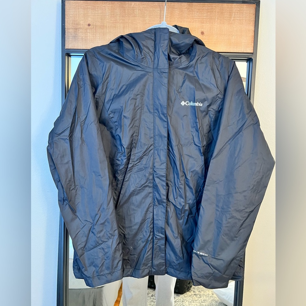 Black Columbia rain jacket